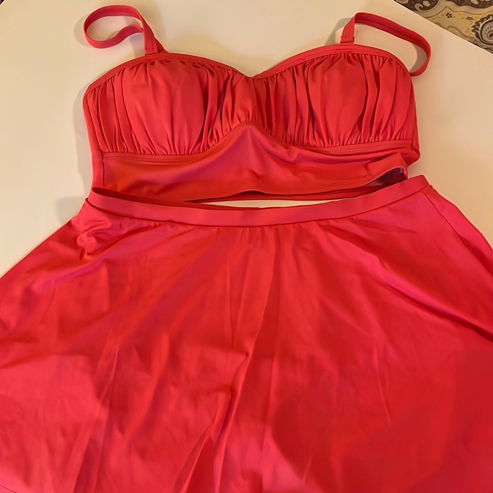 TORRID  Skirted coral size 2 piece swimsuit